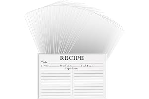 100 Pieces 4x6 Clear Recipe Card Protectors | Waterproof Kitchen Protections