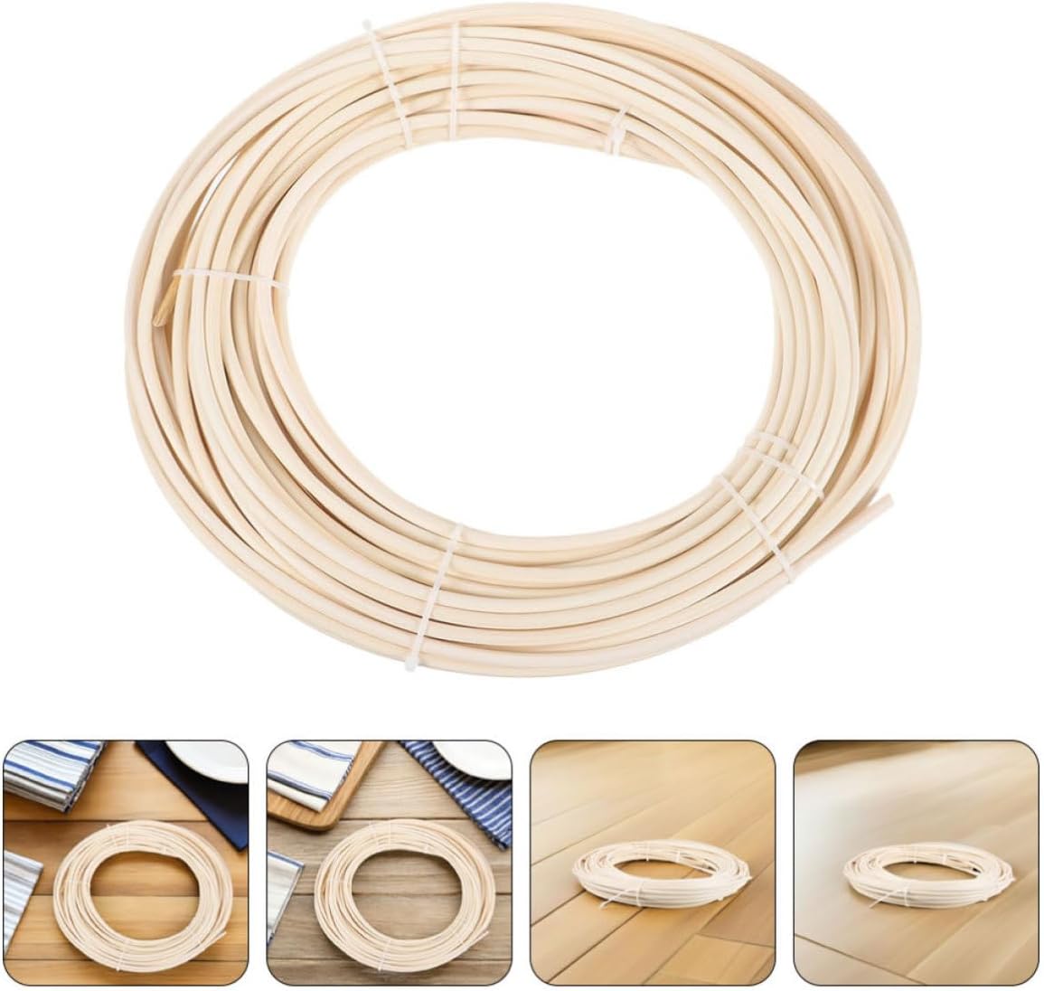 3 Rolls Rattan Weaving Material for Chair Making and Basket Craft