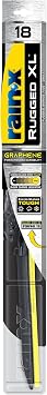 Rain-X 870418 Rugged XL Wiper Blade 18", Windshield Wipers Replacement, Quiet & Durable Beam Design, All Weather Performance & Easy Universal Install, Blade Wear Indicator Pack of 1