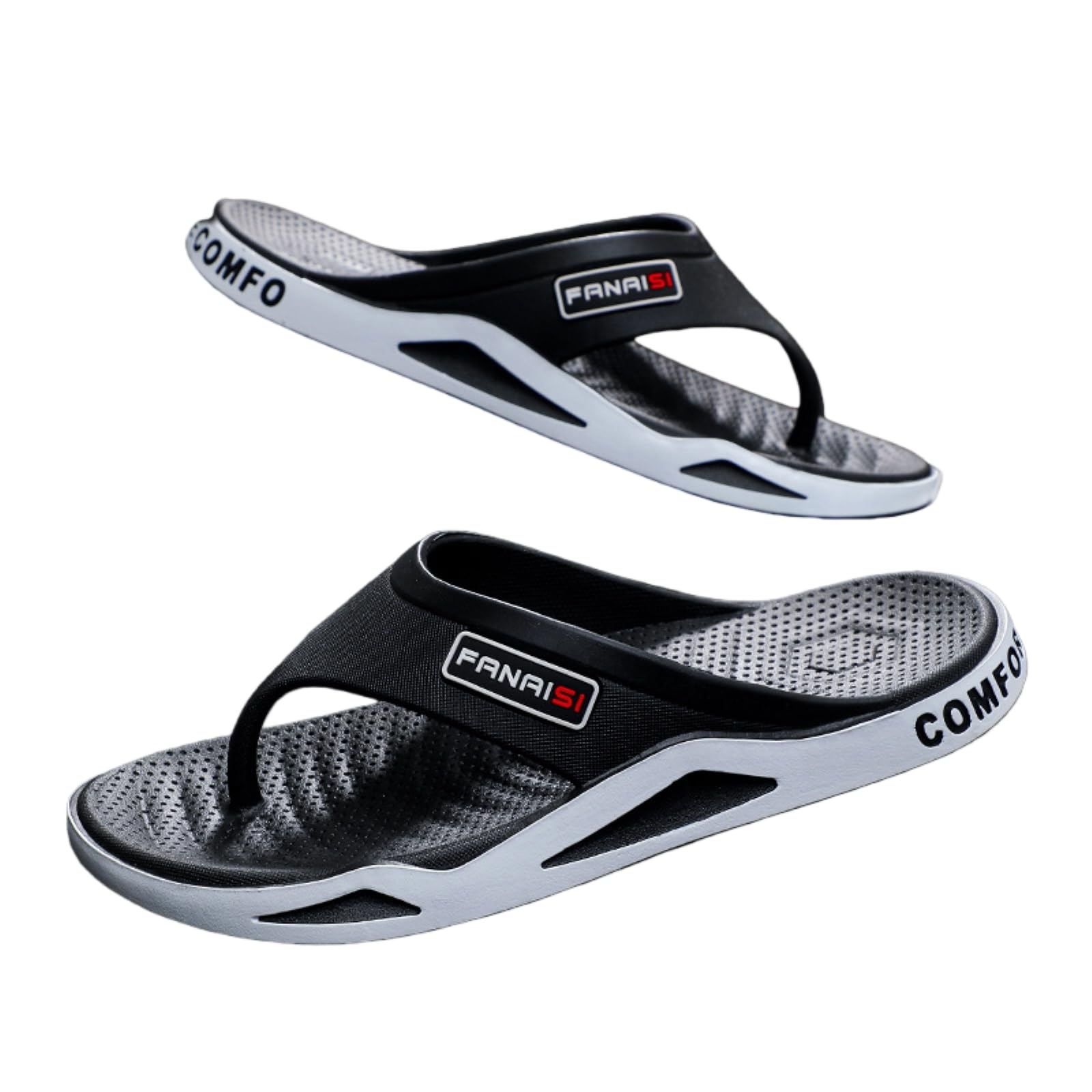 Chaussures et tongs d'été confortables pour hommes, sandales de plage noires 42-43