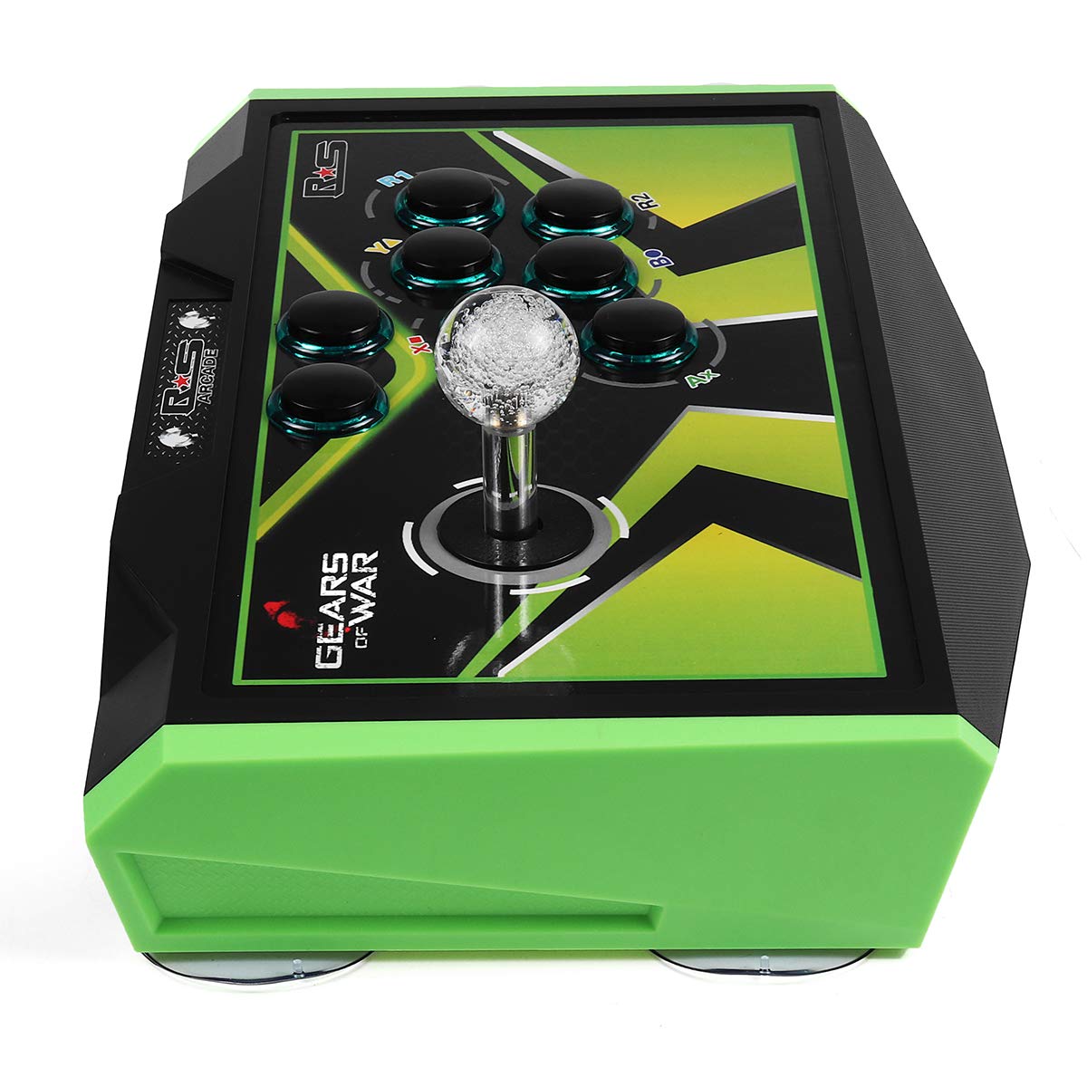RS USB Led Juego De Cable Arcade Joystick Fighting Stick Inget Fördröjning Gamepad Controlador De Arcade För Pc Videojuego - Black & Green