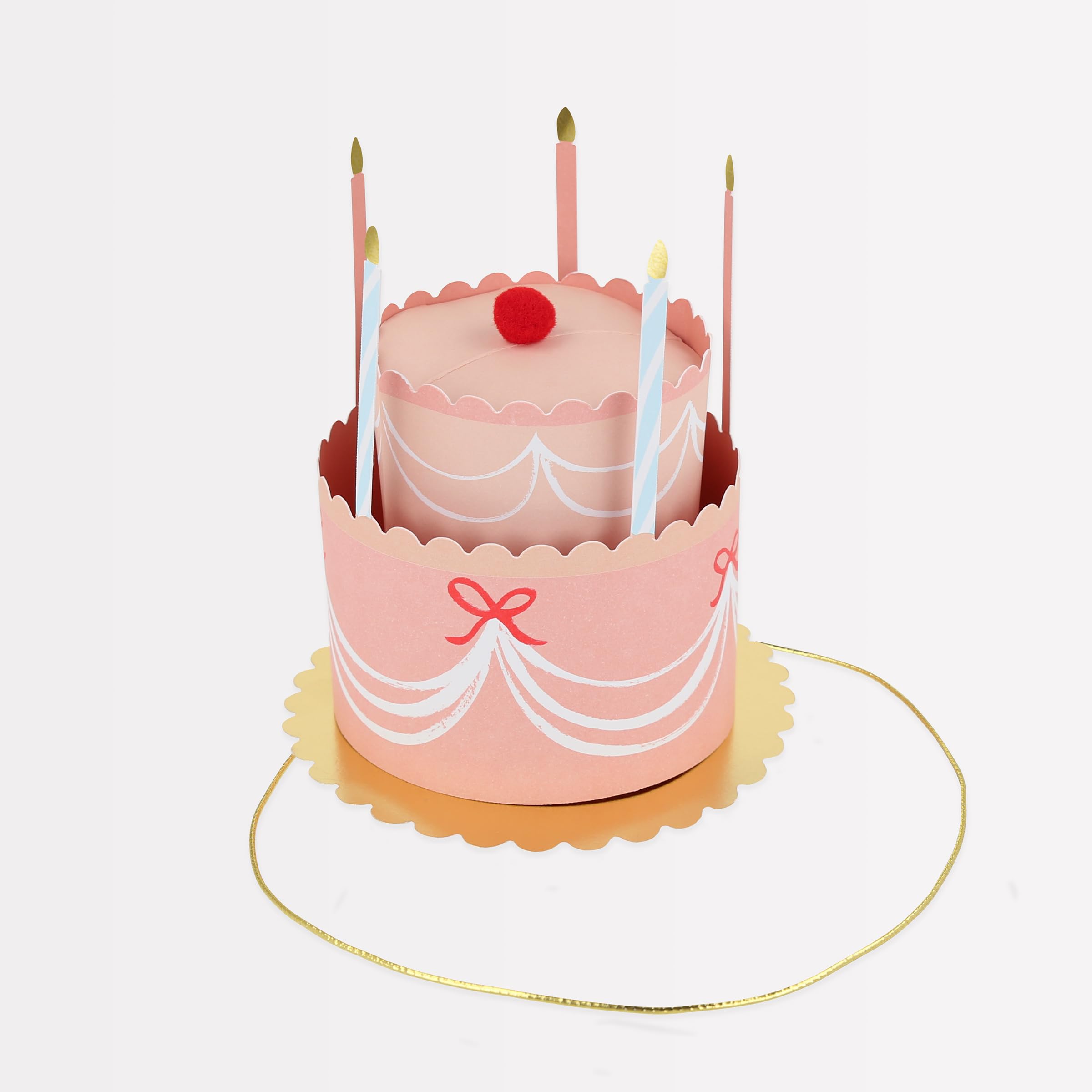 Meri Meri Fancy Cake Partyhüte (8 Stück), Papier-Geburtstagsparty-Hüte, ideal für Fotoautomaten und Partytische, einfach zu montieren, ab 3 Jahren, 12,4 x 12,7 x 12,4 cm
