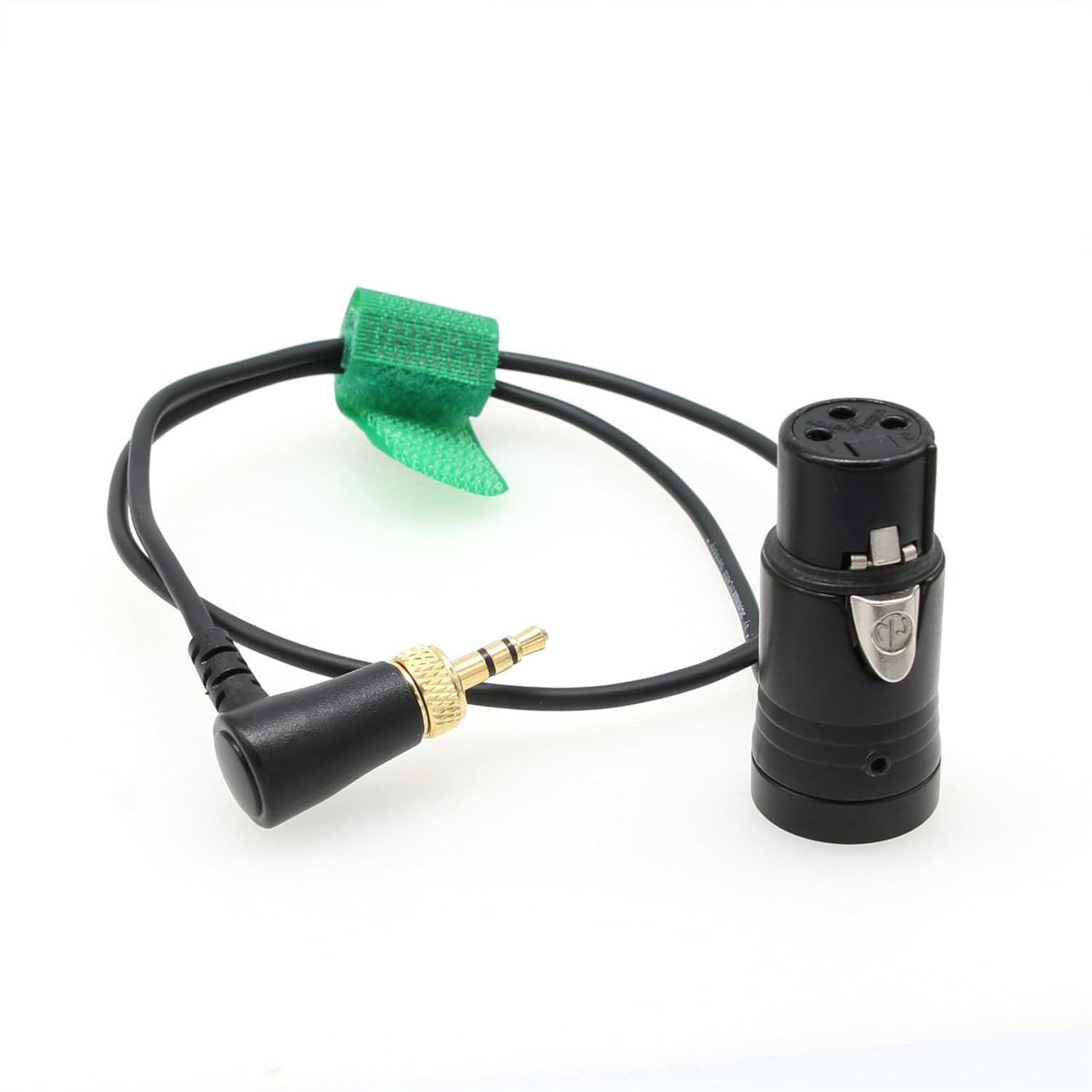 Mic Transmitter Audio Cable for Sennheiser SK 500 G4 Sony UWP D11 D21, Low-Profile XLR 3 Pin Female to Locking 3.5mm 1/8" TRS Right Angle 50cm