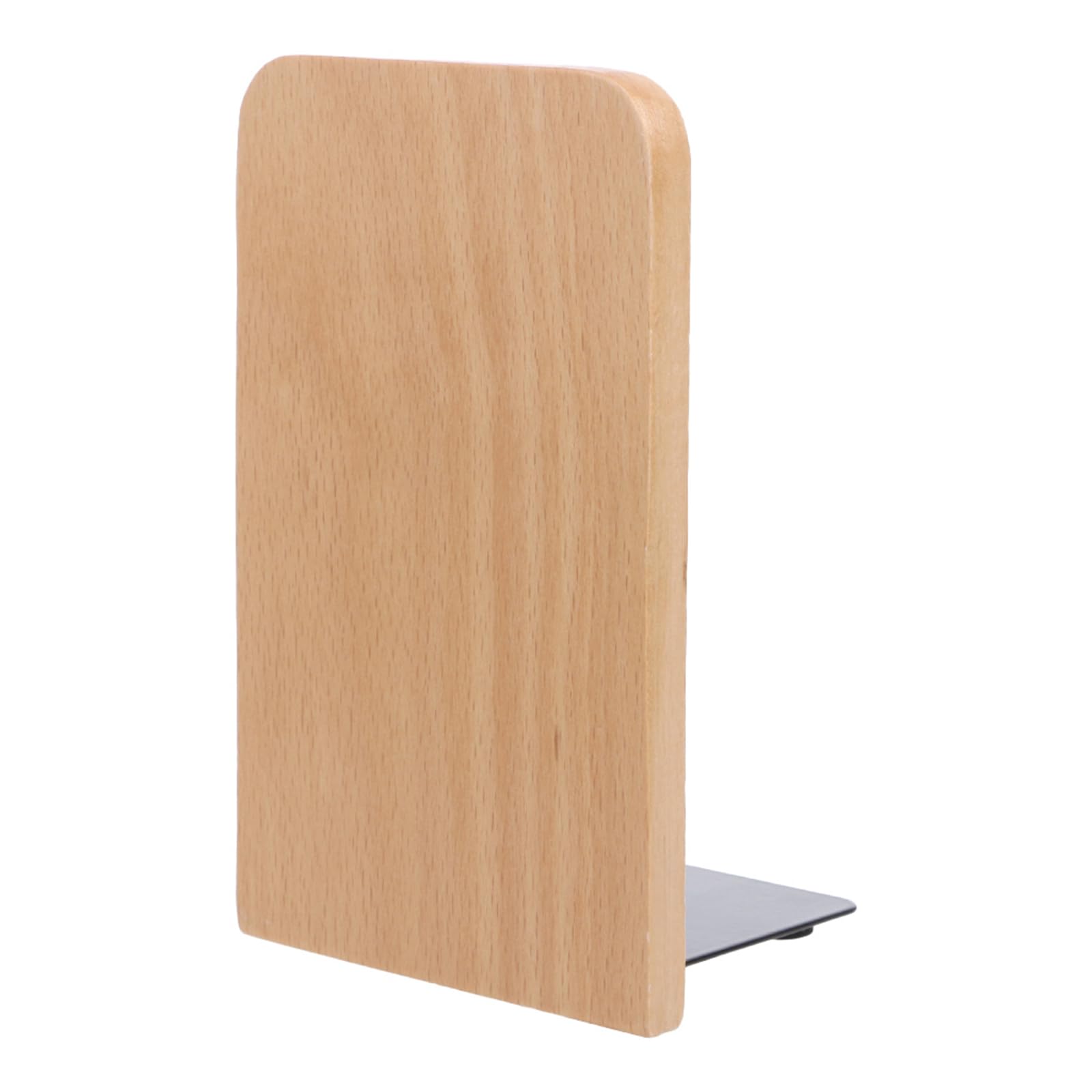 RBRMHM Nature Wooden Desktop Desktop Home Bookends Anti-Skid Book Ends
