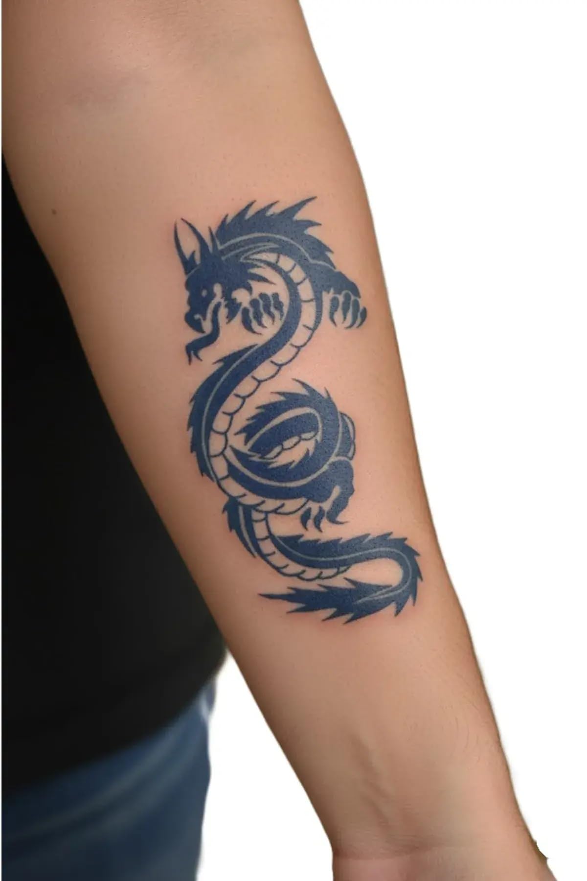 Dragon Ejderha Yarı Kalıcı 1 Aylık Sonradan Kararan Yapıştırma Geçici Dövme