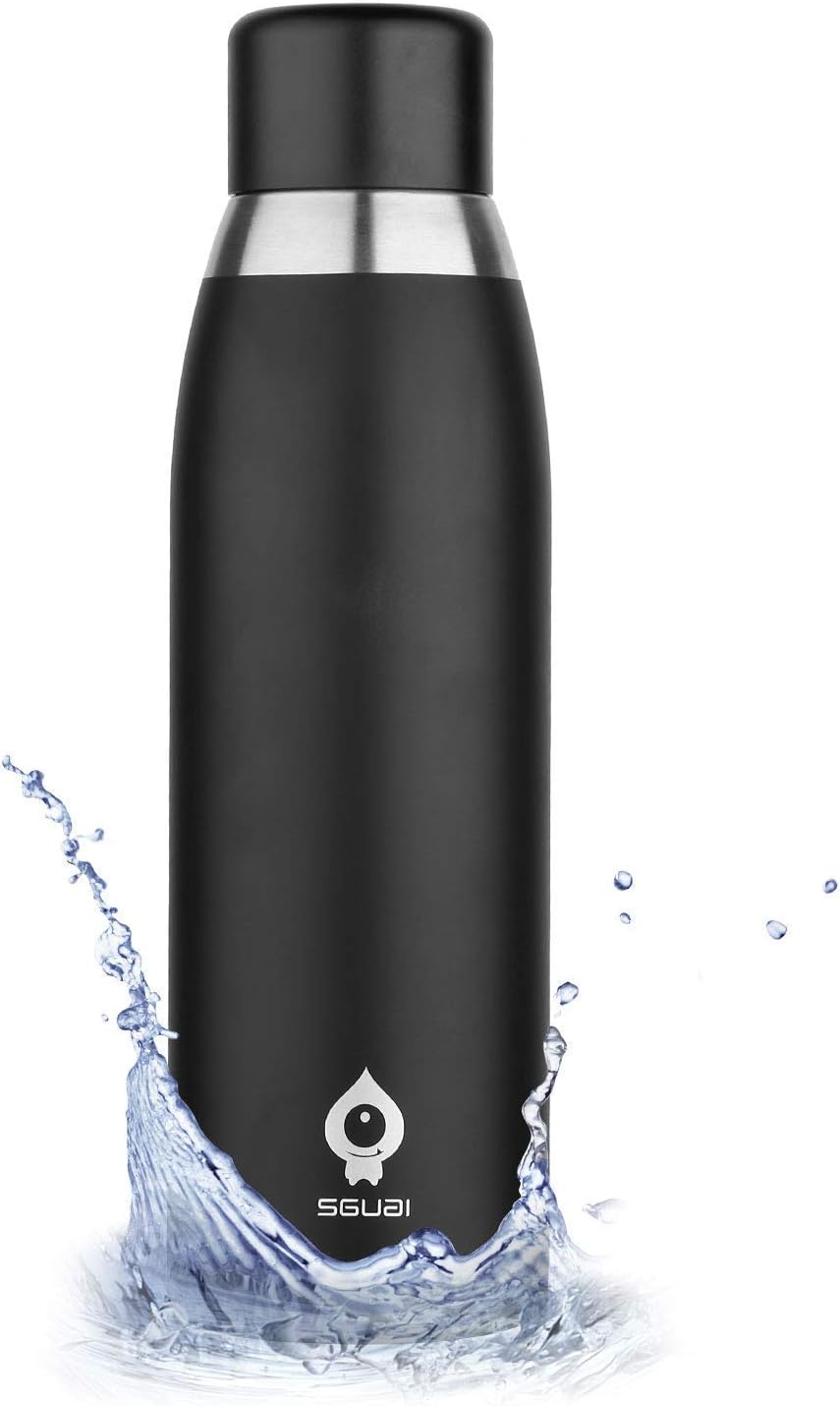 HoLead-RYRUS Smart Water Bottle Stainless Steel Bottle with LCD Touch Screen & Drinking Reminder & Temperature Display & Warning Drinking Bottle Cups for Running Office Home Gym Yoga Camping Outdoors
