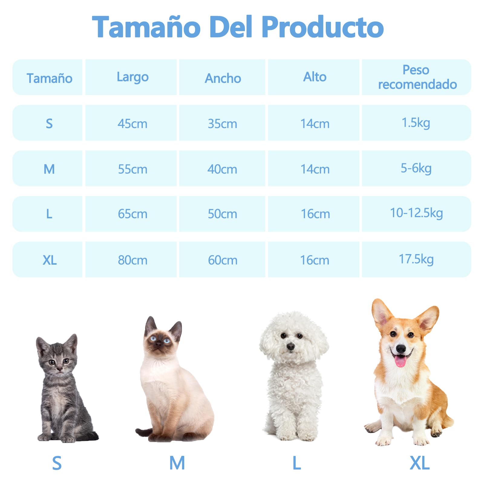Galatée Cama Refrescante para Mascotas, De Ratán/Tela Oxford, Apta para Todas Las Estaciones, Cama y Colchoneta Separadas, Cama Antideslizante para Gatos/Perros(XL,Azul)