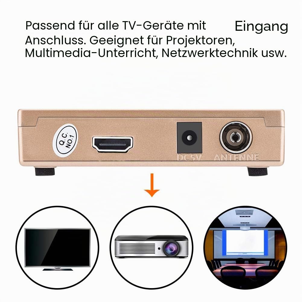 Hdmi-Konverter Analog-Konverter Abs Rf zu Hdmi Alle Standard-Konverter Analog-TV-Empfänger-Adapter Fernbedienung 100 240 V (Vde)