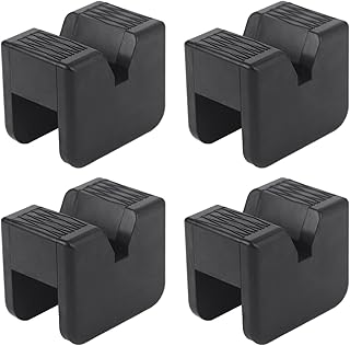 Jack Rubber Pad Adapter,Jack Stand Universal Heavy Duty Rubber,Slotted Frame Rail Pinch Welds Protector Floor Jack Pad Adapter(4 Pack)