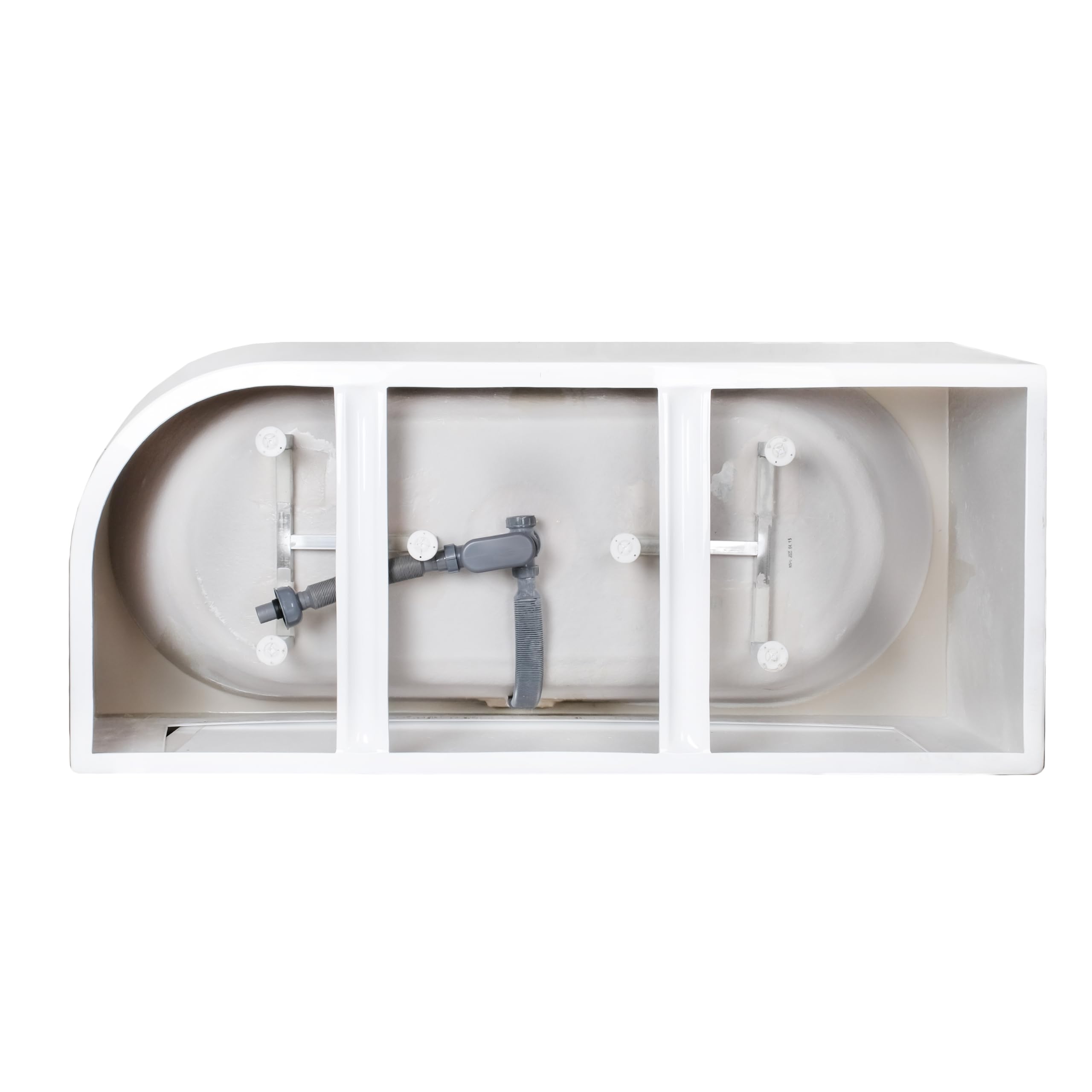Aloni Bañera semiindependiente de esquina 180 x 80 cm derecha redonda acrílico blanco