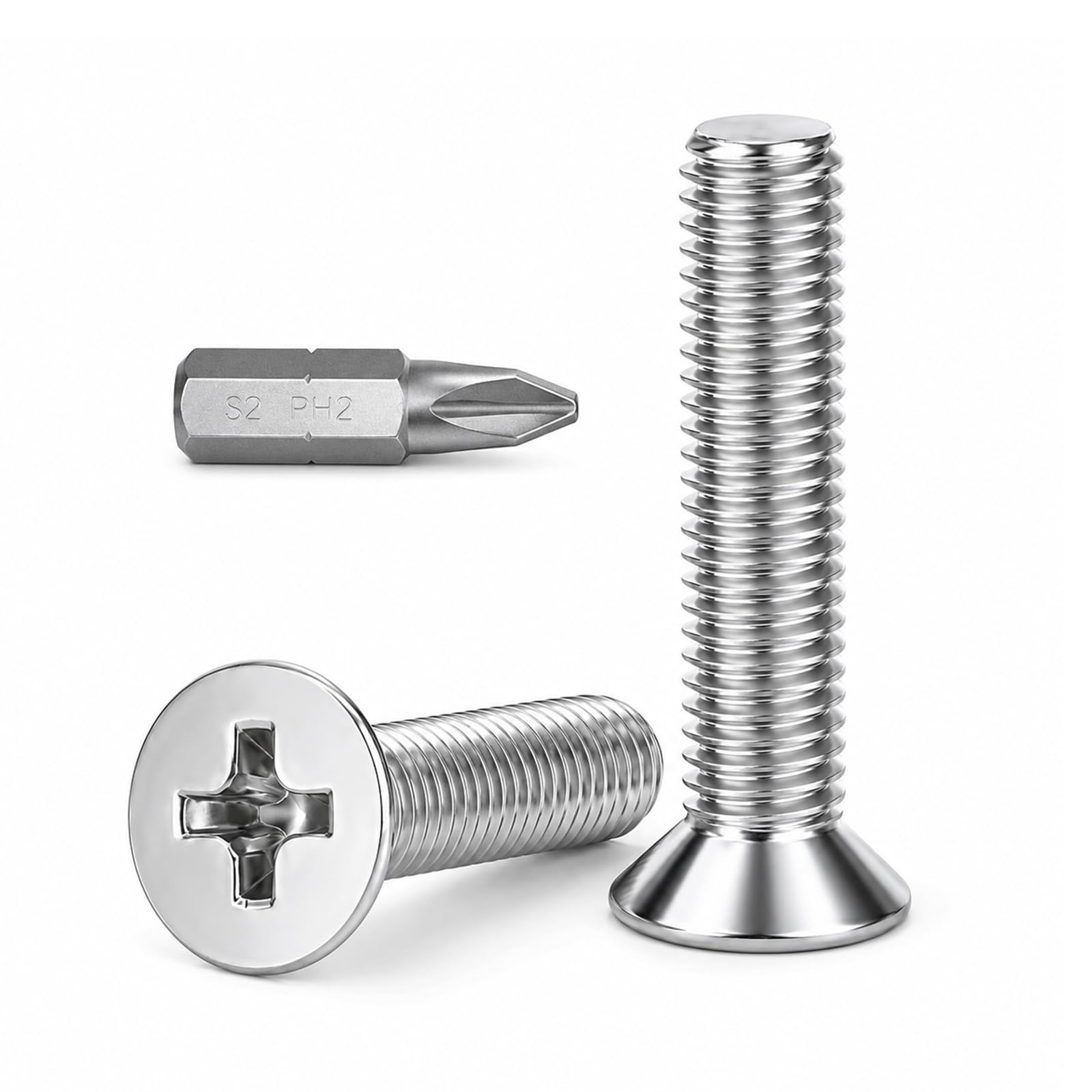 Wavanta 100Pcs M3 x 12mm Countersunk Machine Screws