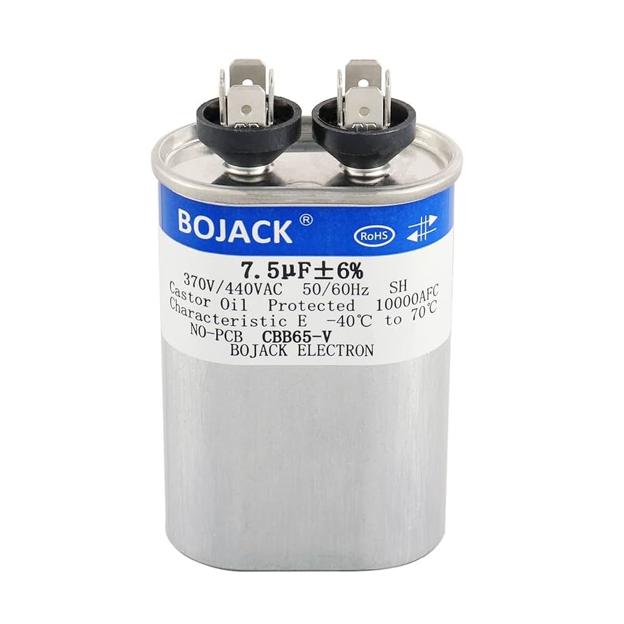 ｃｄ5 BOJACK 7.5 uF ±6% 7.5 MFD 370V/440V CBB65 Oval Run Start