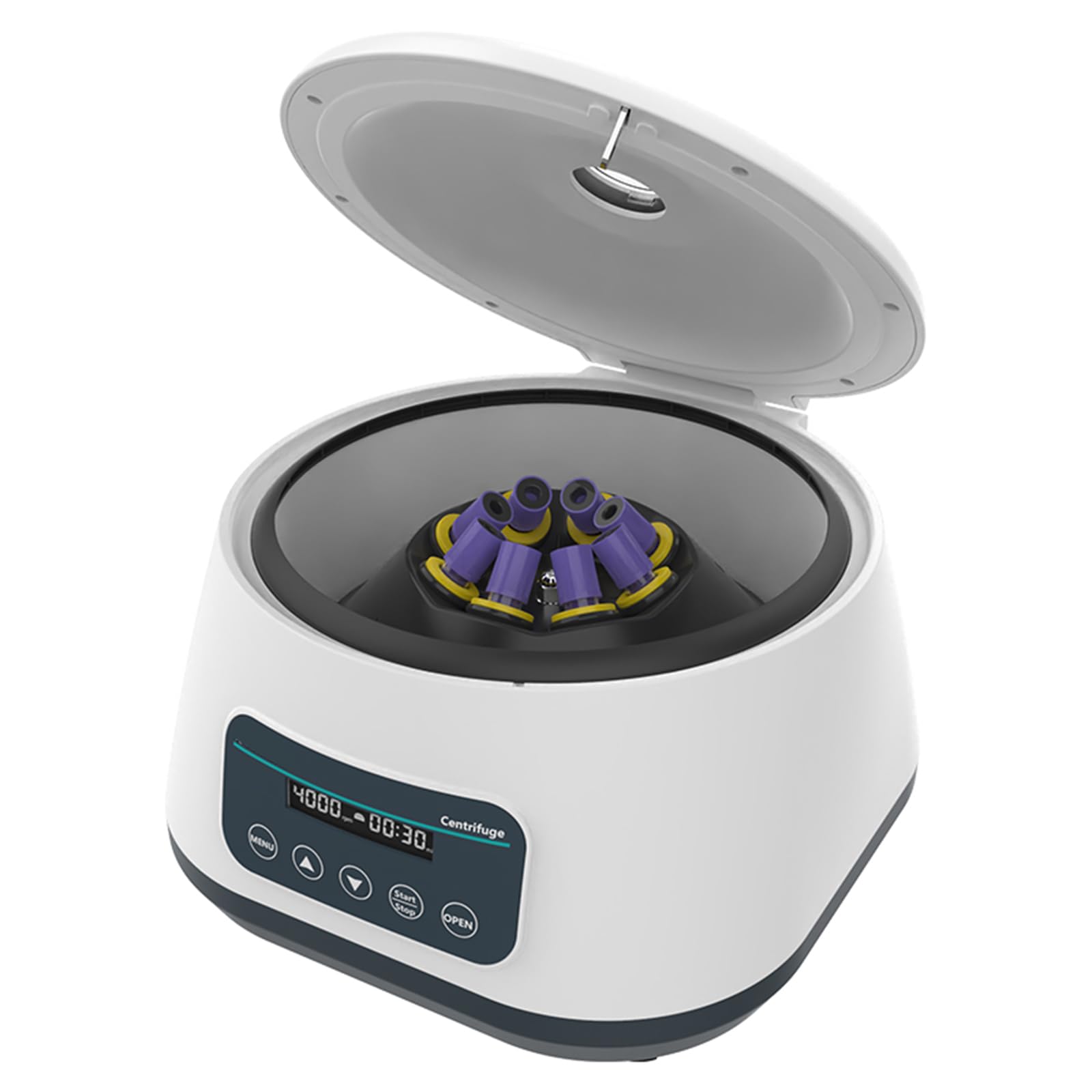 Centrífuga De Laboratorio, Regulación De Velocidad De 500-4000 RPM/temporización De 30 S-59 Min 50 S, con Carcasa Negra/Amarilla De 8, Fuerza Centrífuga Relativa De 1717 XG, para Laboratorio