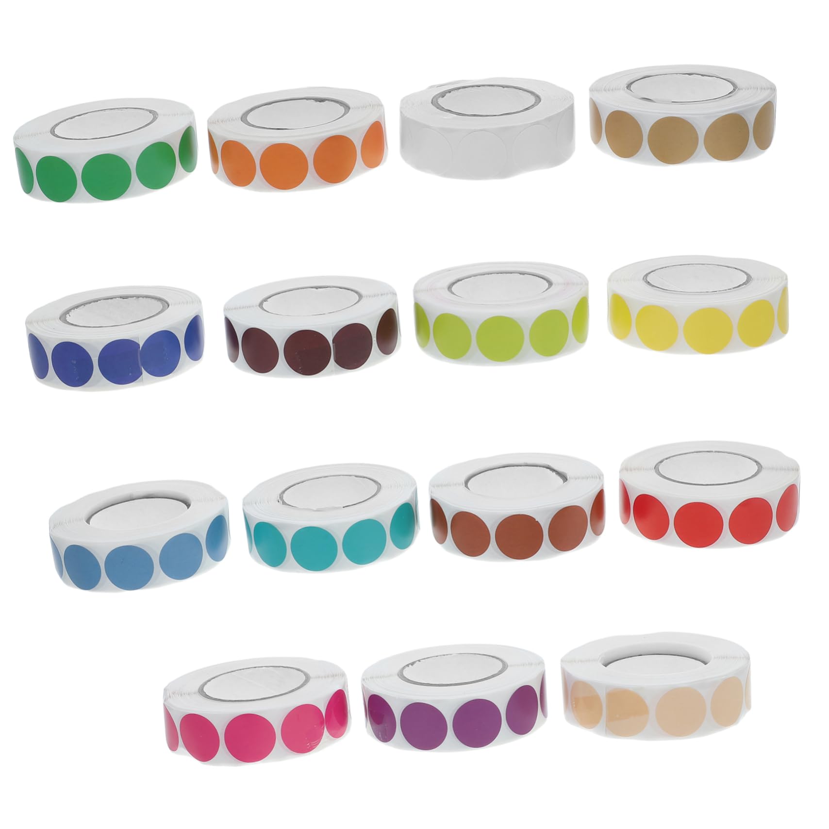 jojofuny 15pezzi Etichette Autoadesive Pois per Etichette Alimentari Progetti Scolastici per Hotel Nastro Scrivibile per Codifica Colori Colore Casuale