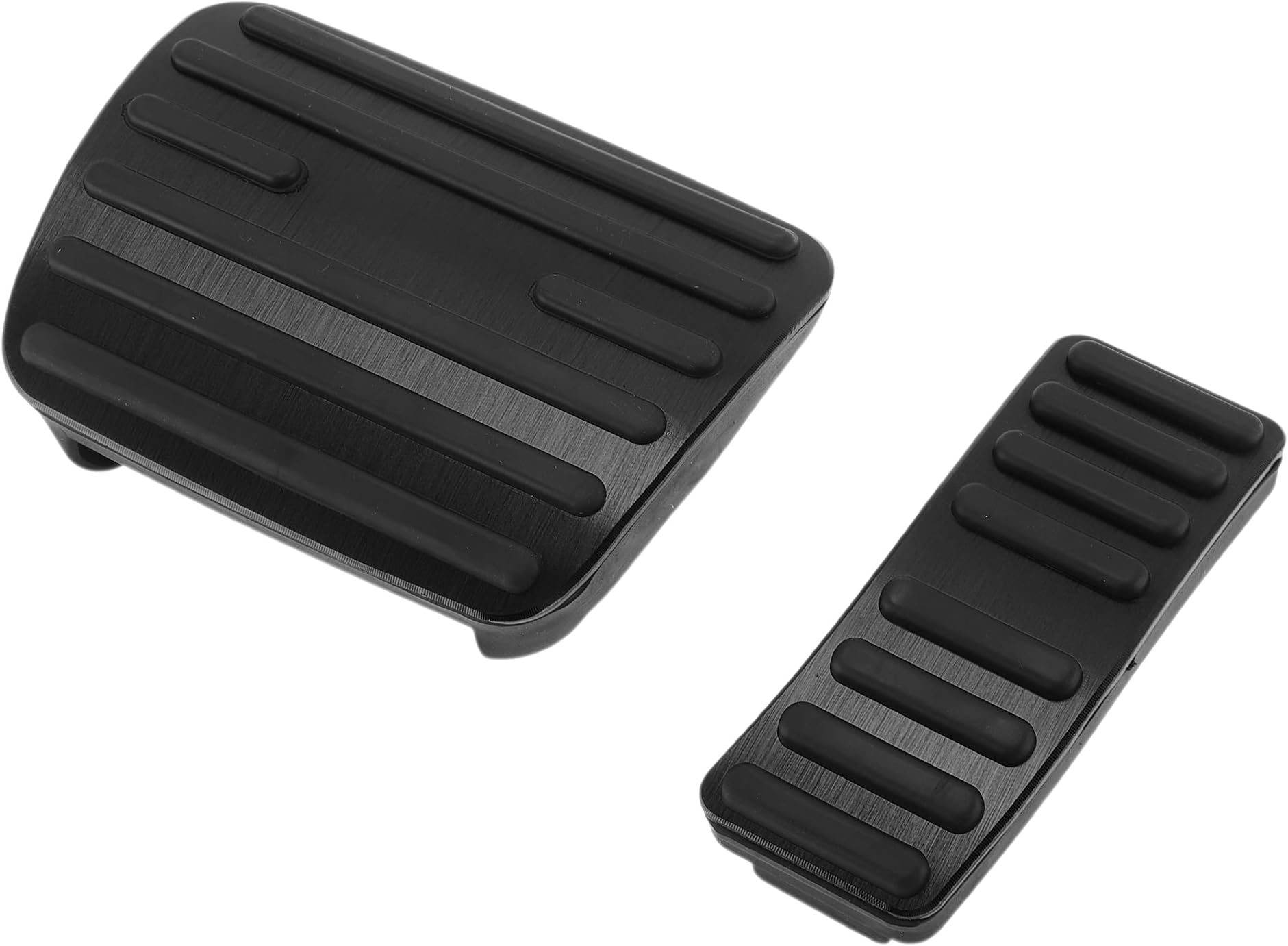 2 Pcs Automatic Foot Pedal Pads Foot Accelerator Pedal Covers for Audi A4 A5 A6 Q5 2014-2020 Aluminum Alloy No Mark Black