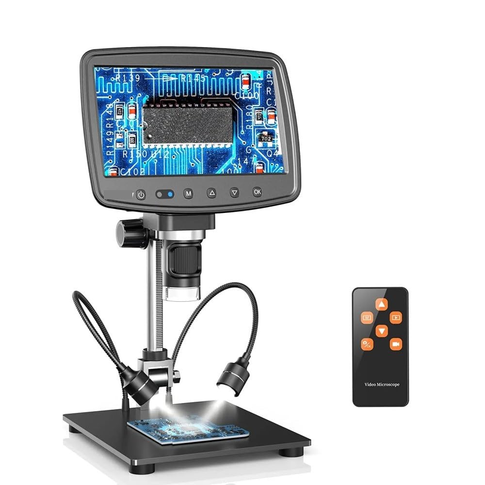 DM03 Cyfrowa kamera z mikroskopem HDMI 1200X7 "Mikroskop LCD 1080P Rejestrator wideo 32 GB do lutowania