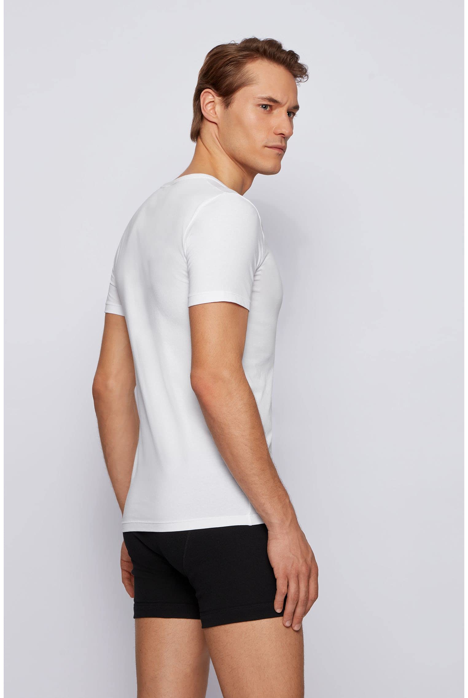 BOSS Herren T-Shirt Vn 2p Co/EL T-Shirt (2er Pack)