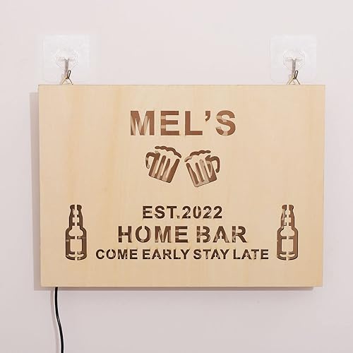 Miniatura 5 de Letreros de neón personalizados con tu nombre, letrero de neón con nombre personalizado de año establecido, letrero de cueva de hombre, letrero LED