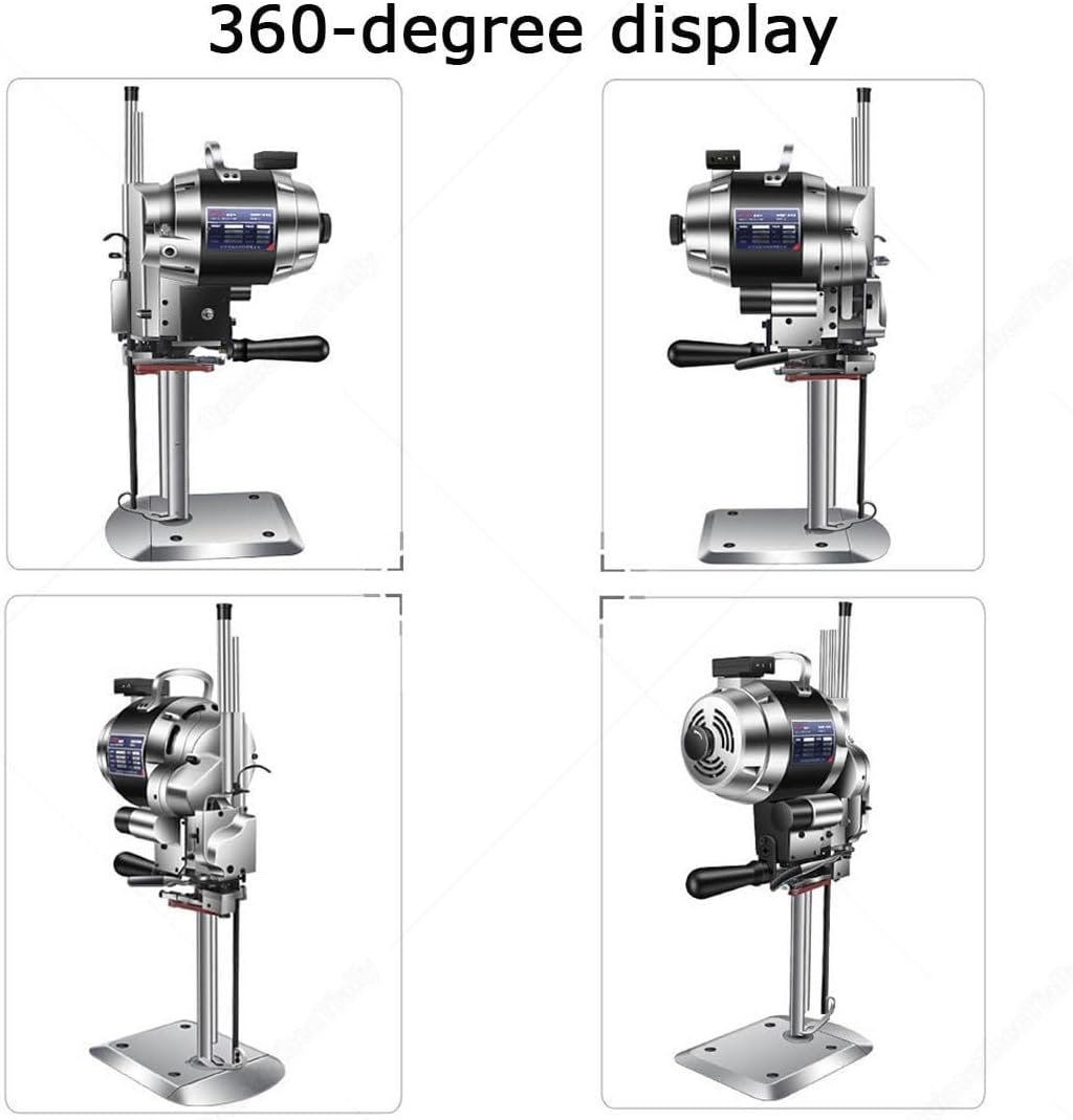 Large Electric Rotary Fabric Cutter,High-Speed Straight Knife Cloth Cutting Machine,Cutting Height 11cm/16cm/21cm/26cm/29cm/34cm,Automatic Knife Sharpen,for Multilayer Leather 15A