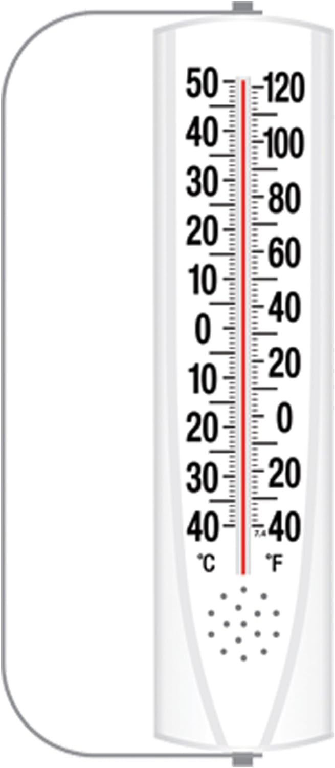 Taylor Precision Springfield IndoorOutdoor Vertical Thermometer with Mounting Bracket, 8.75