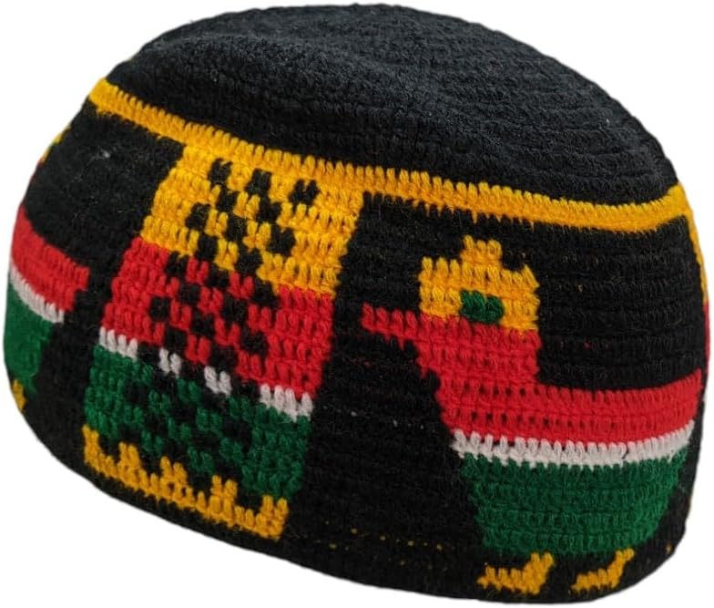Terrapin Trading Black Moroccan Muslim Hat Kufi Wool Handmade