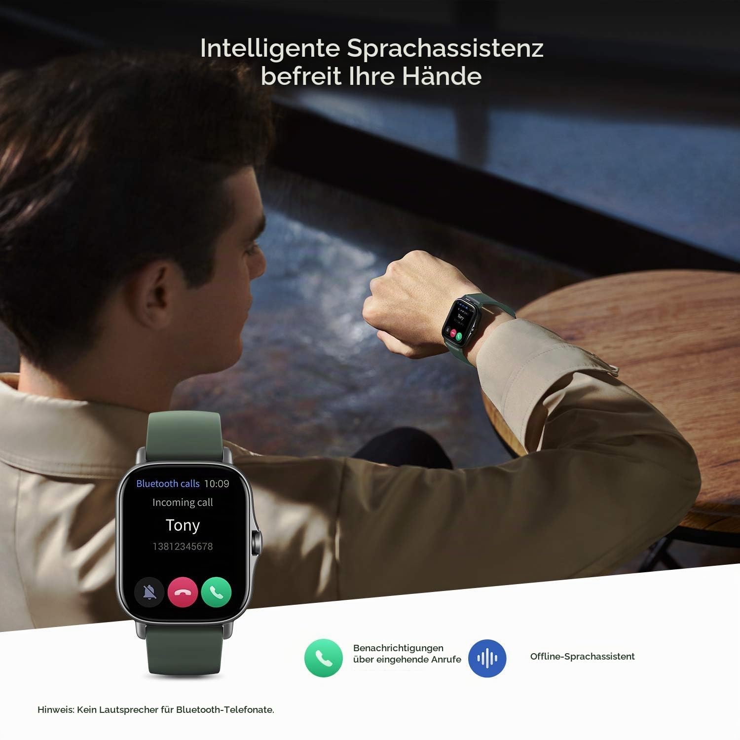 Amazfit Smartwatch GTS 2e GPS 1,65''Aktivitätstracker für Fitness und Gesundheit mit 90 Sportmodi, 14 Tagen Akkulaufzeit, Überwachung von SpO2, Herzfrequenz, Schlaf, Stress für Herren Damen (Grün)