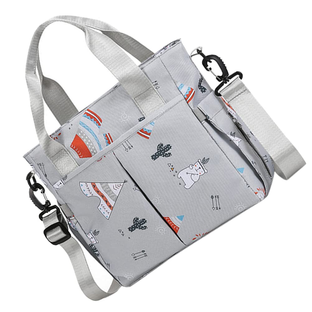 ifundom Bolsa Aislante para Botellas y Organizador de Pañales para Ñiño, Nylon Resistente Compartimentos Múltiples y Correas para Hombro, Adecuado para Llevar al Ñiño