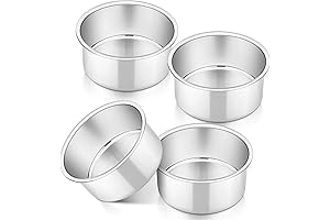 P&P Chef 4 Inch Small Round Cake Pans (Set of 4)