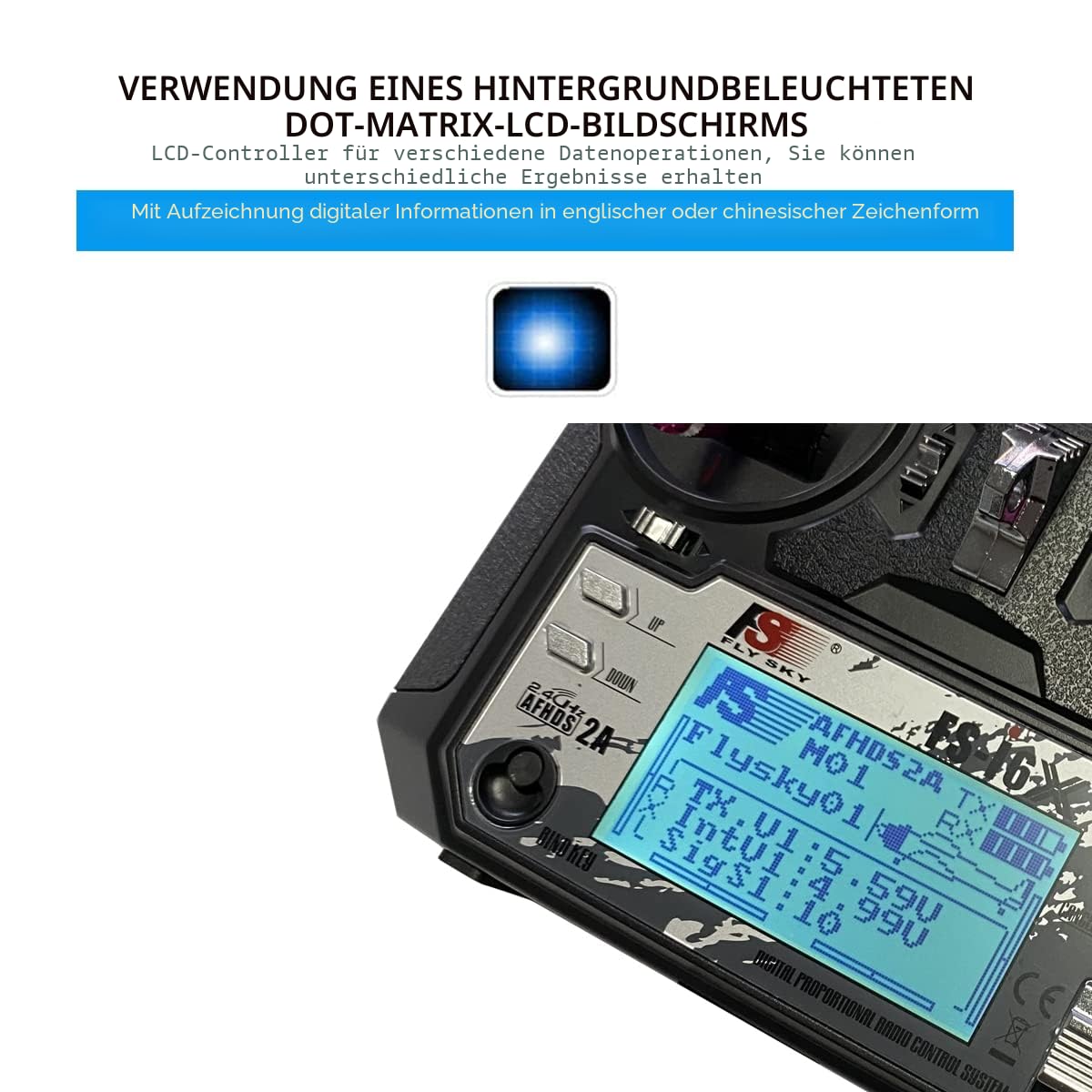 DTXMX Flysky FS-i6X RC Sender 6 Kanal 2.4GHz fernsteuerung mit FS-iA6B Empfänger Radio Control System für FPV Racing RC Drone Quadcopter [Mode 2]