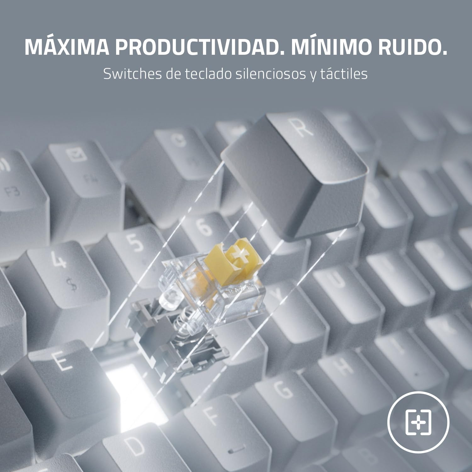 Razer Pro Type Ultra - Teclado Mecánico Inalámbrico para Máxima Productividad (Interruptores Lineales, Almohadilla de Piel Sintética, Multidispositivo, Bluetooth) QWERTY US Teclado | Blanco
