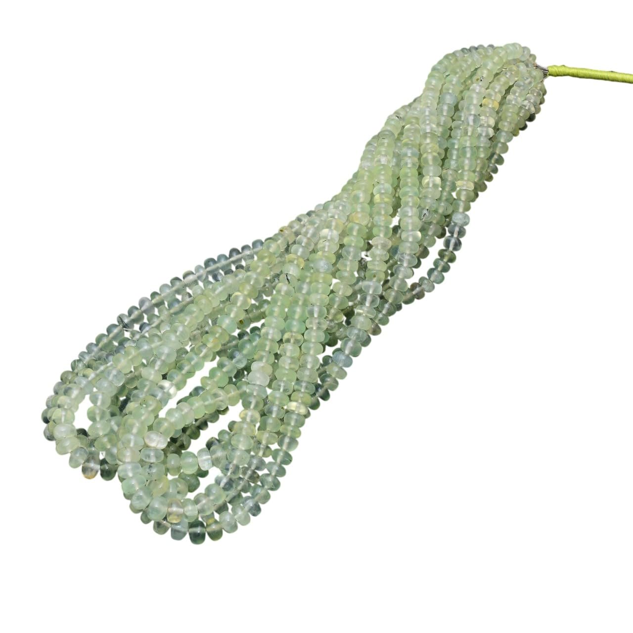Perles préhnite verte en fil de 40cm pour fabriquer vos bracelets bien-être et bohèmes