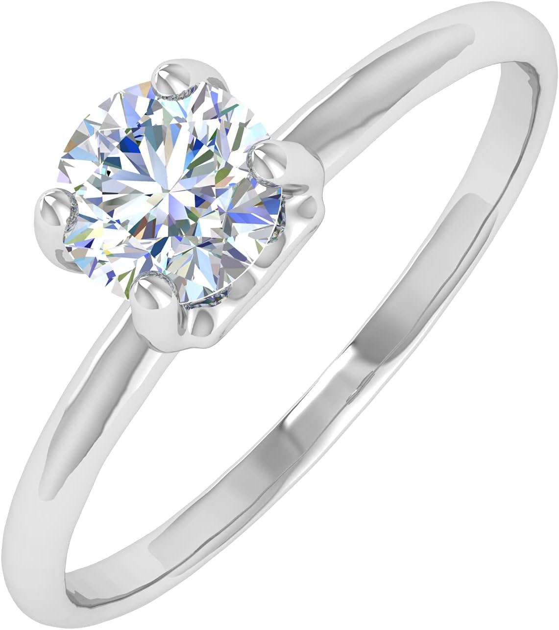 1/3 Carat Prong Set Diamond Engagement Ring Band in 10K Gold