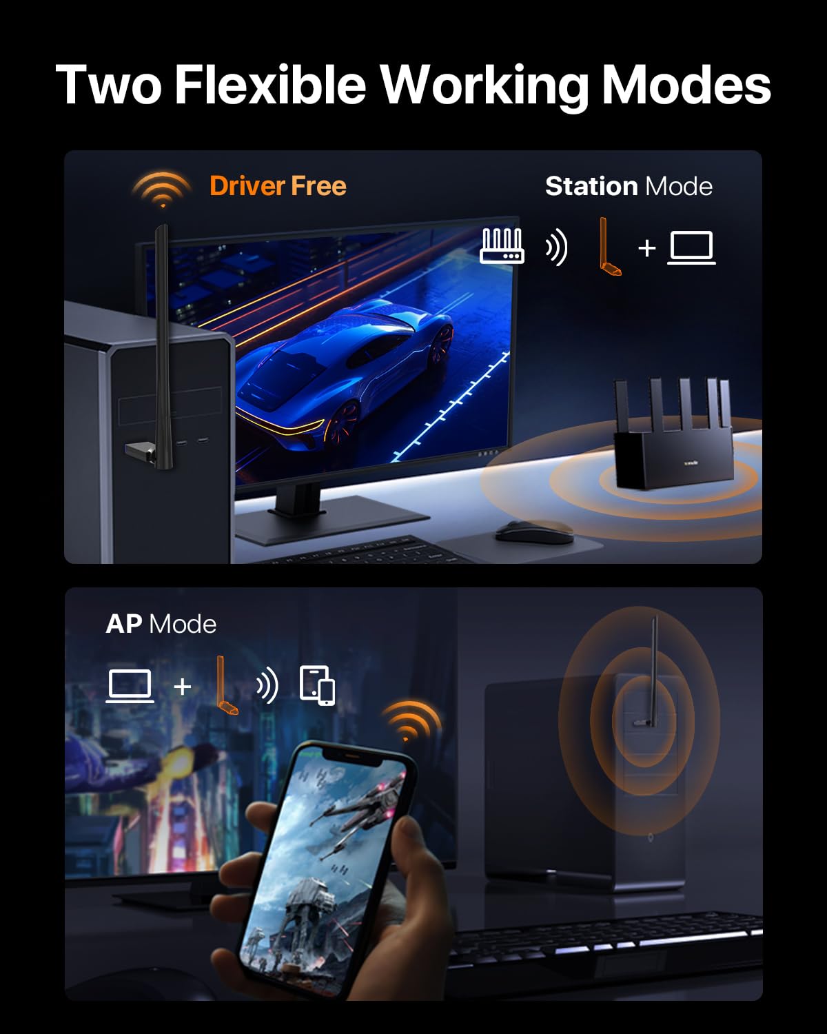 Adaptador USB inalámbrico AX900 Wi-Fi 6 (U11Pro)