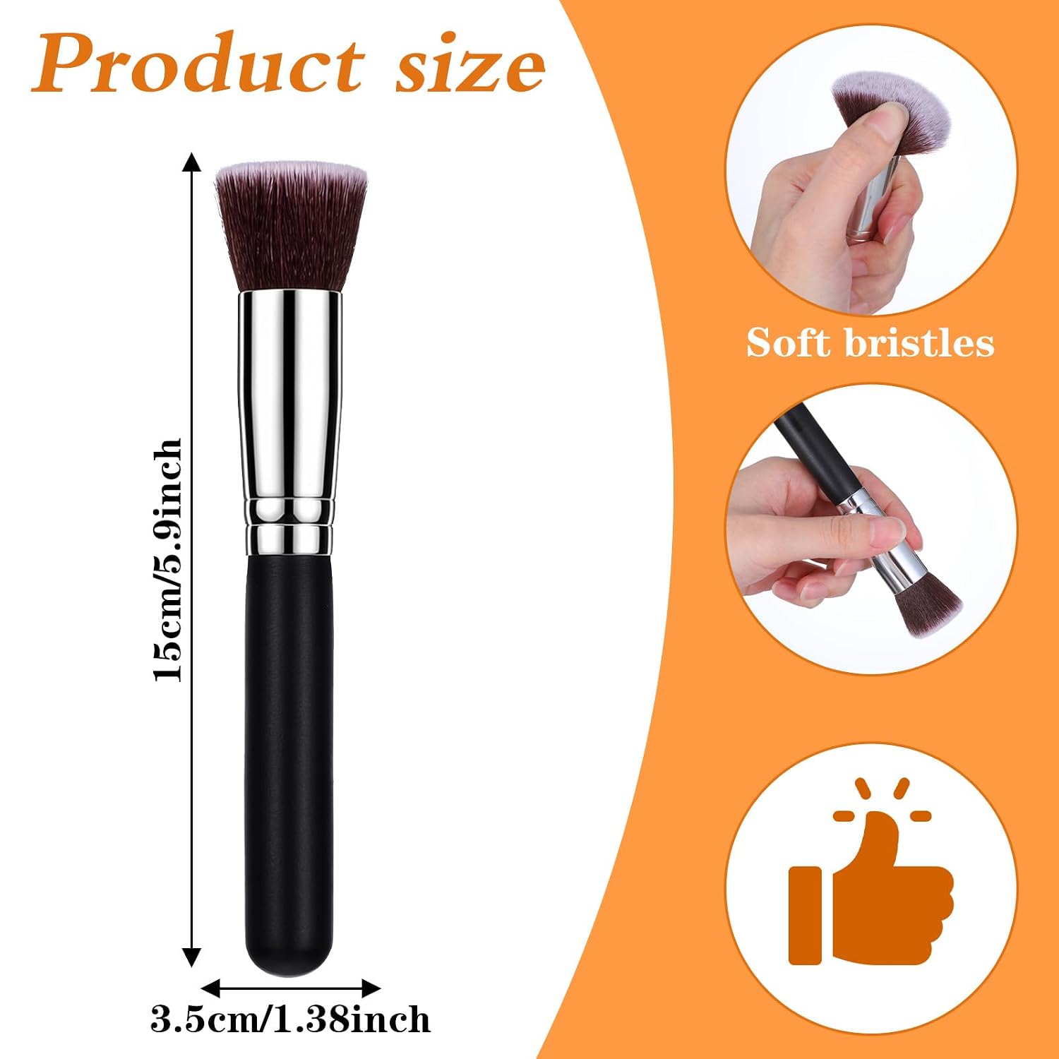 20 PCS Top Foundation Brush Makeup Brushes Bulk Flat Liquid Cream Powder Foundation Contour Blush Concealer Eye Shadow Blending Liner Makeup Kit