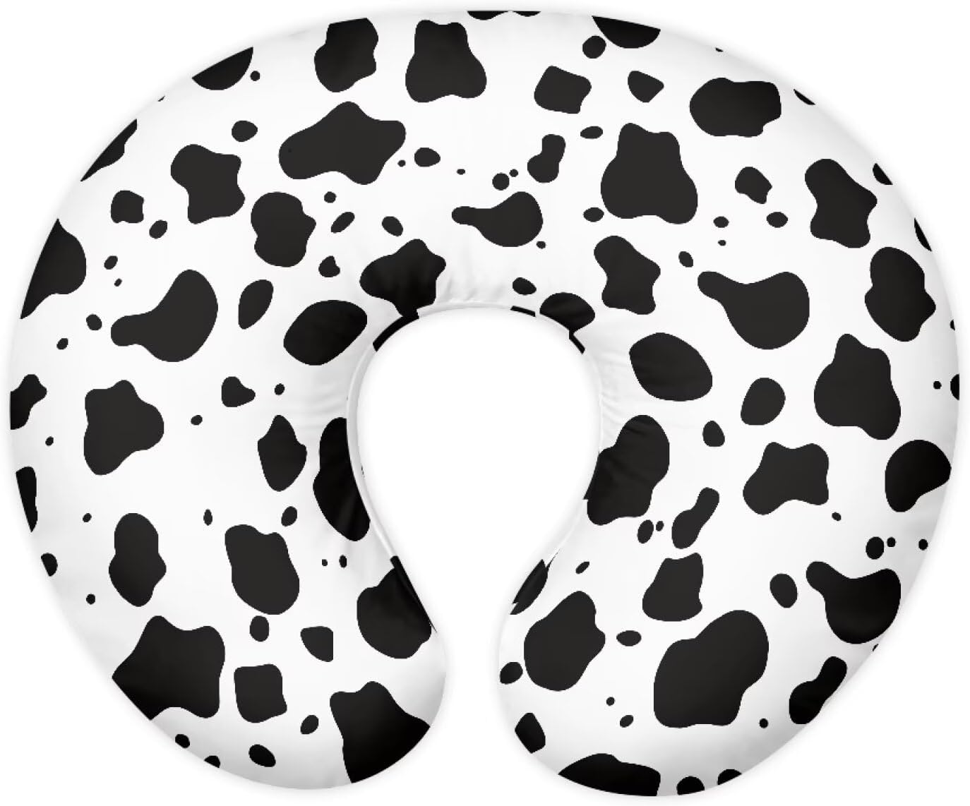 Soft & Adorable Nursing Cover for Breastfeeding Pillows with Breathable Fits Newborn, U-Shaped Breastfeeding Pillowcase Soft Cover - Cow Print