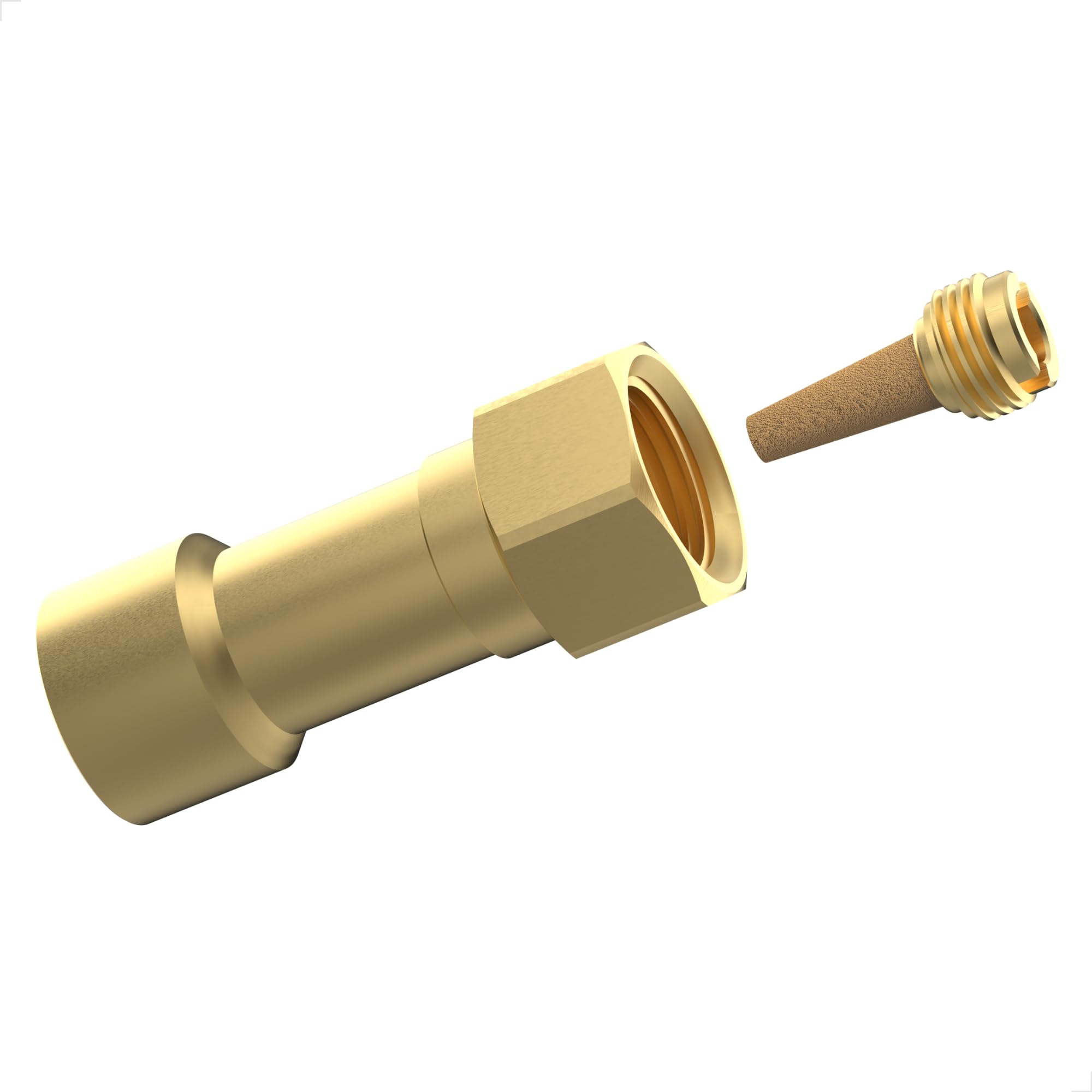 LPG Direktbetankungsadapter mit Sinterfilter - Messing - 3/4-16 UNF & W21.8 x 1/14" - Kompatibel mit Acme, Dish, Bajonett, EURONOZZLE - Für Gastankflaschen mit 80%-Füllstopp