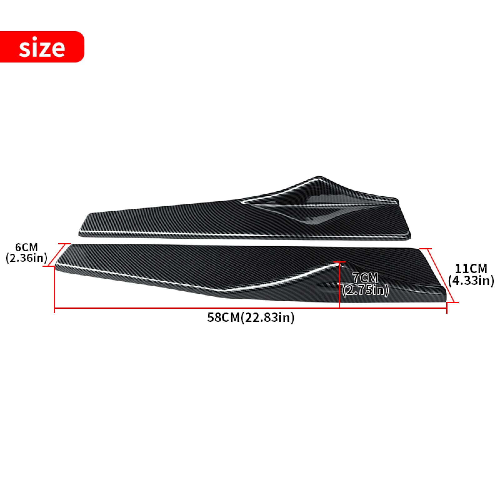 pour Toyota Camry 2010 2011-2023, Kit d'ABS de Bande décorative d'accessoires de Garniture d'enveloppe de lèvre de Pare-Chocs d'extension de Jupe latérale de Voiture