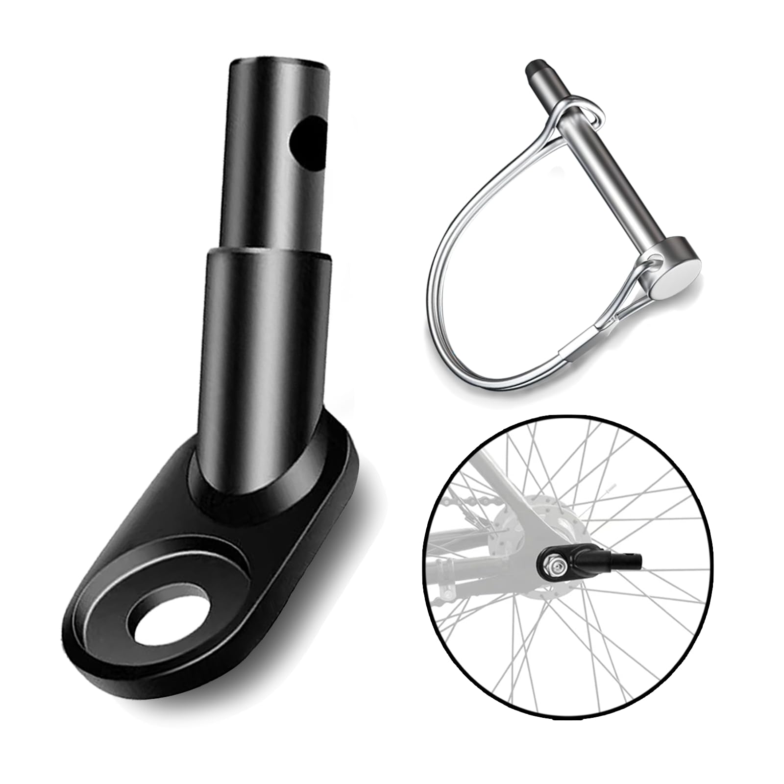Conector de enganche de remolque de bicicleta, accesorios de adaptador de ciclismo para remolques infantiles, remolques de bicicleta de carga y mascotas