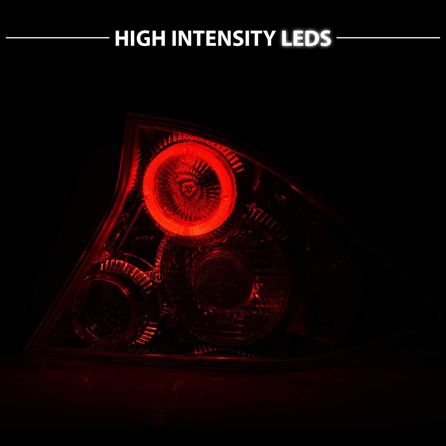 AmeriLite Euro Chrome Replacement Taillights Halo For 2 Door Honda Civic - Passenger and Driver Side