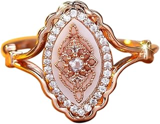 Simple Wave Lace Ring Women's Personalized Vintage Court Style Ring, Gol...