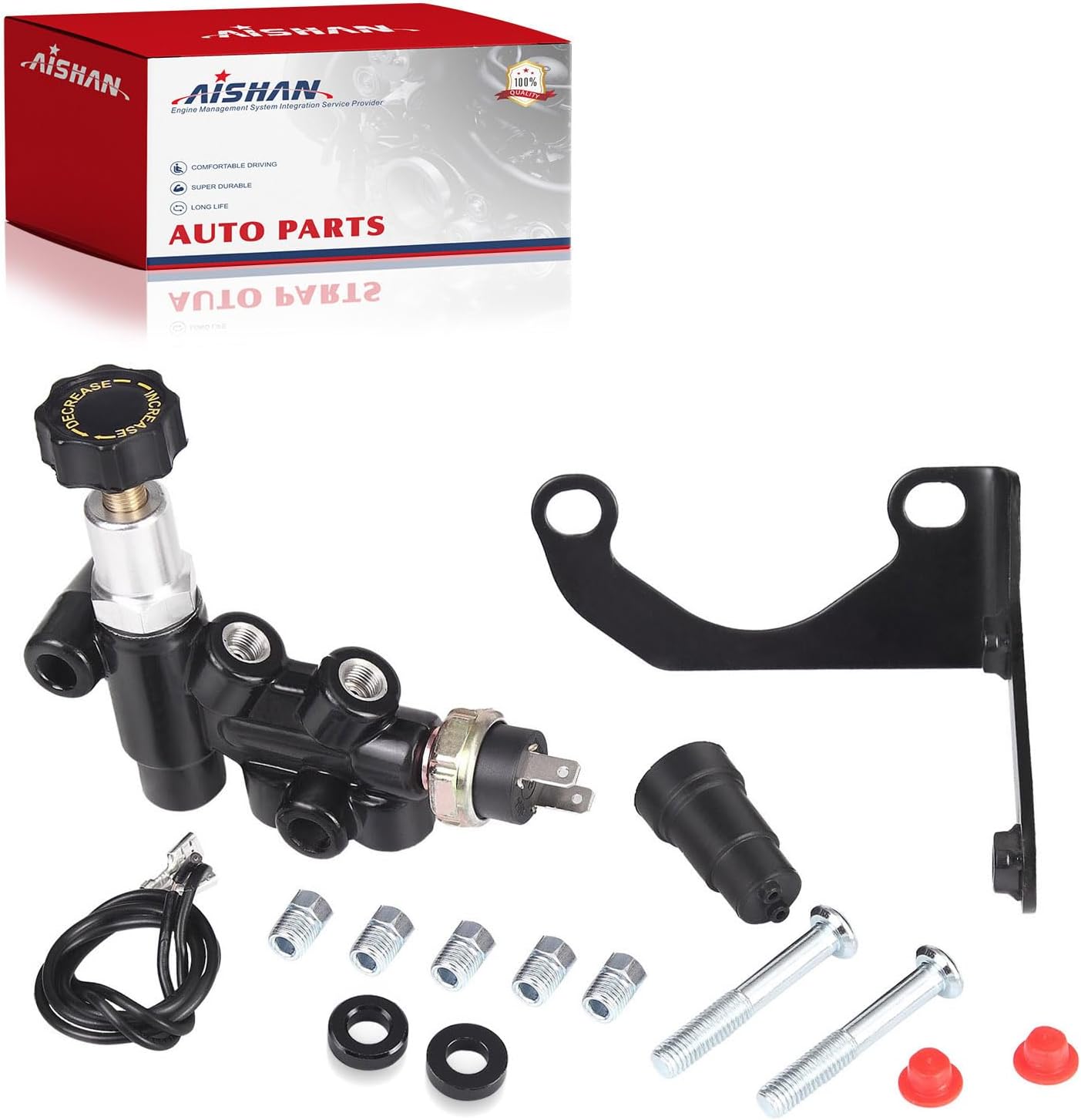 Universal Combination Proportioning Valve for Connecting Valve 260-13190 260-11179 and Master Cylinder,Complete Mounting Bracket Kit Compatible with Wilwood Style & Adjustable Knob