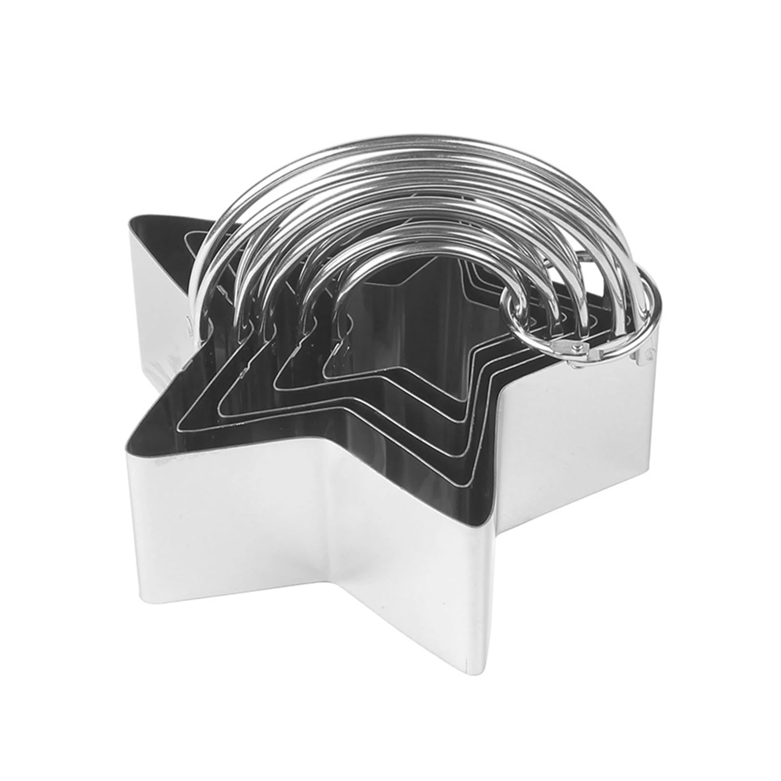 Emporte-pièce rond, carré, étoile, fleur, cœur, en acier inoxydable, for biscuits, anneau de mousse, moule à biscuits, accessoire de pâtisserie DIY(Full series-9 sets)