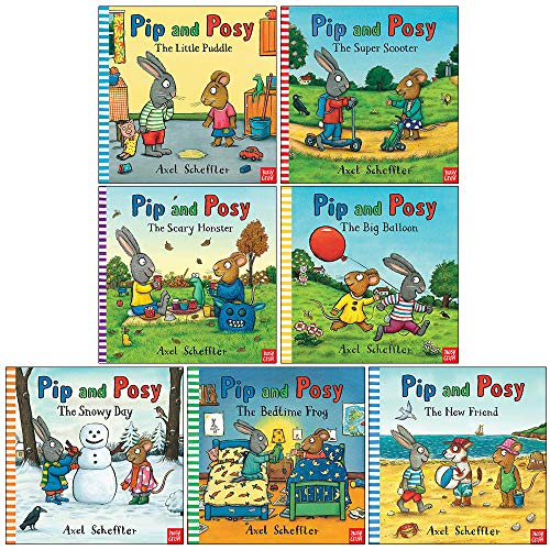 Price comparison product image Pip and Posy Series 1-7 Books Collection Set by Axel Scheffler (The Little Puddle,  The Super Scooter,  The Scary Monster,  The Big Balloon,  The Snowy Day,  The Bedtime Frog