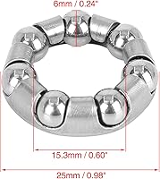 Vista 3 de X AUTOHAUX 4 unids 0.984 in x 7 jaulas de rodamientos de bolas rodamientos de manivela rueda trasera retenedor para bicicleta