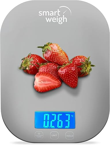 Smart Weigh Báscula digital de cocina de 11 libras báscula de peso mecánica precisa con modos de 5 unidades gramos y onzas para pérdida de peso