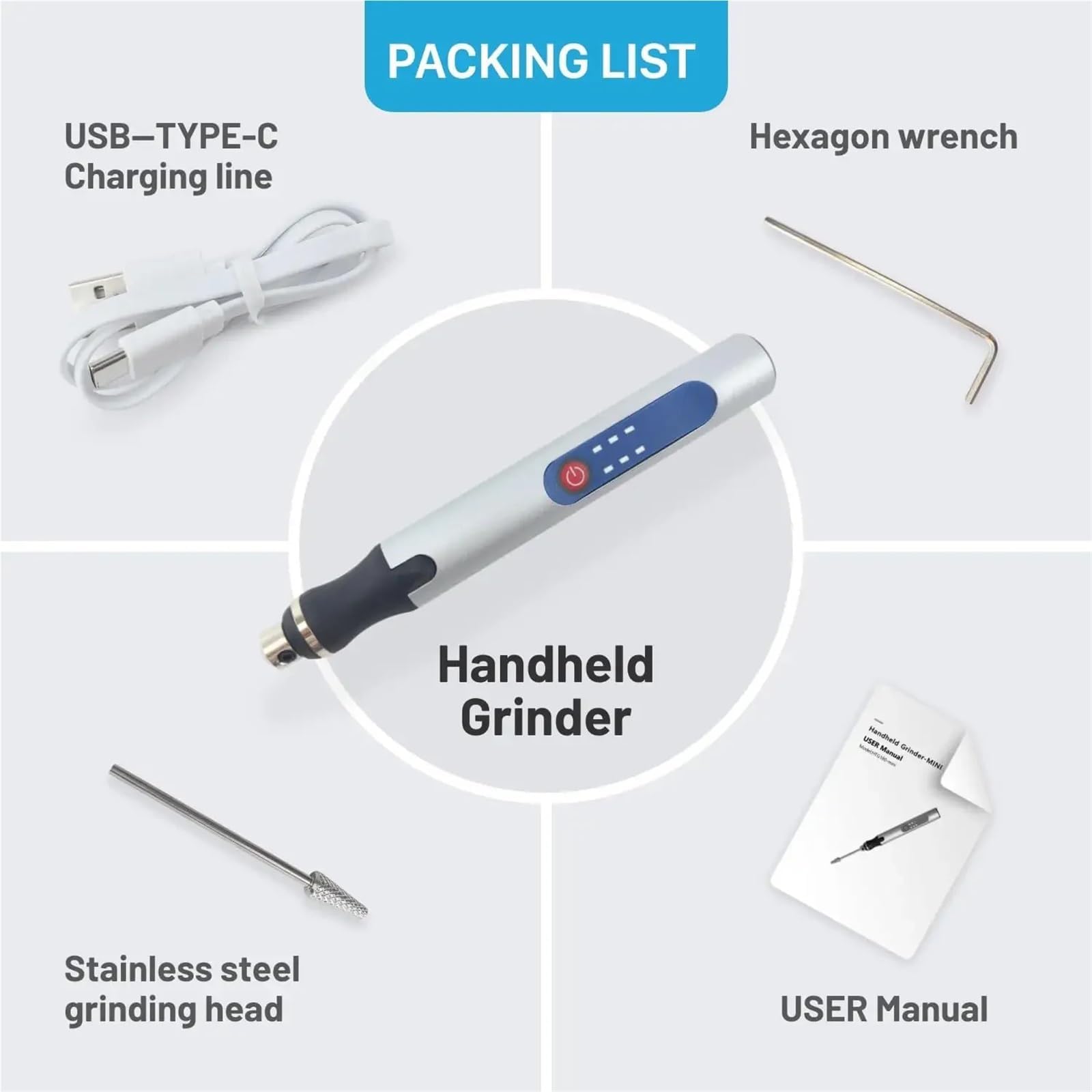 Omogeneizzatore portatile per uso in laboratorio, capacità 2 ml, velocità regolabile fino a 18000 giri/min, ideale per l'elaborazione di campioni microbici e tessuti animali/vegetali