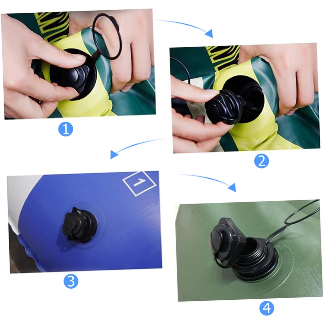 Toyvian Ugello del Gas di Boston Aria Inflazione Gonfiabile Adattatore di Gonfiaggio Gommone Adattatore Tubo Pompa di Gonfiaggio Valvola di Boston PVC Nero