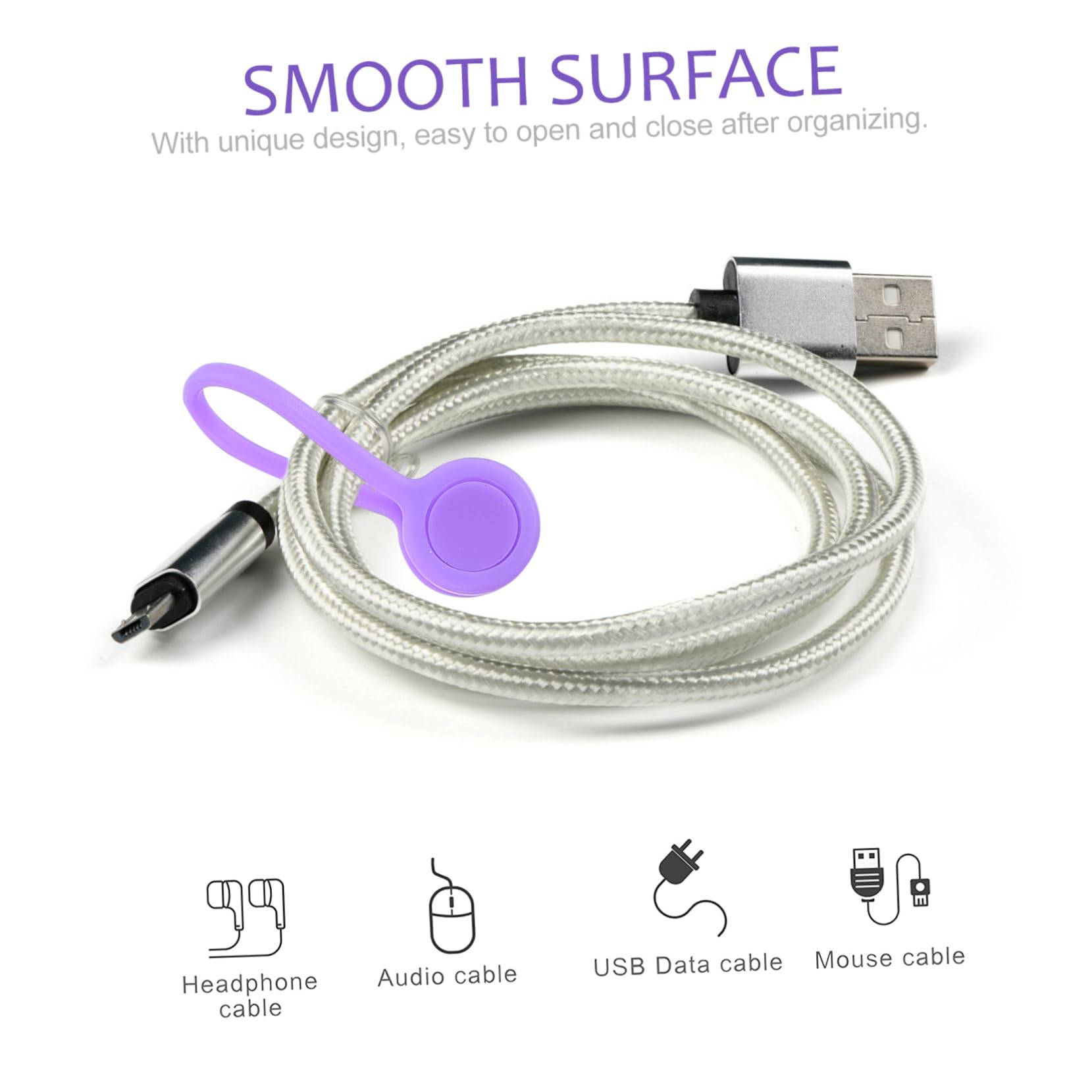 UKCOCO 48stücke Magnetische Kabel Clips Bunte Kabelorganizer Für Kopfhörer Usb-ladekabel Mehr Praktische Halterung Mit Magnetfunktion Für Zuhause Büro Schule