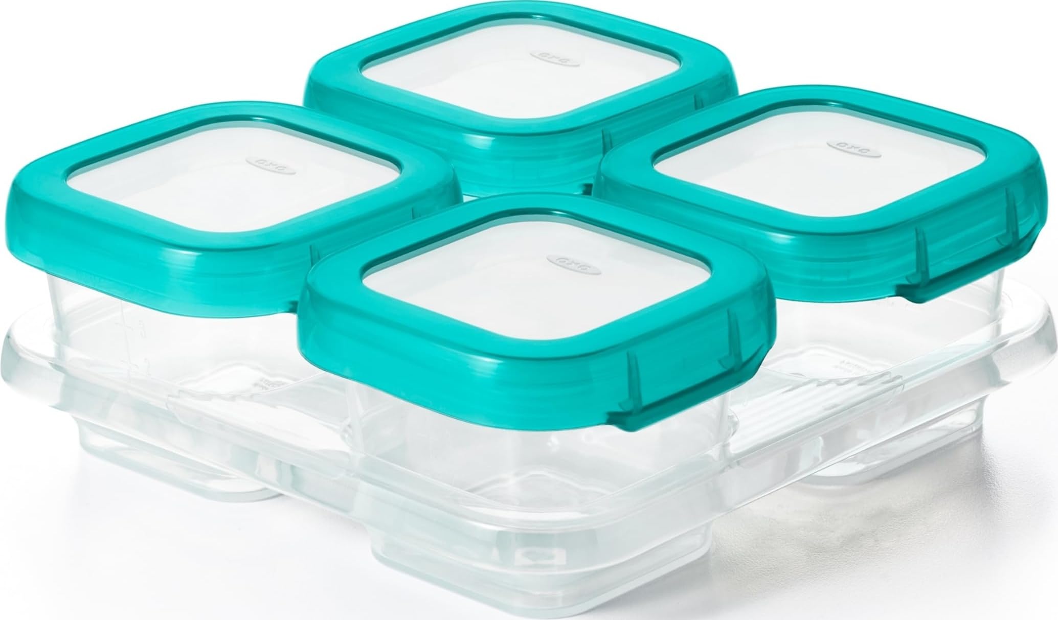 Baby Blocks Freezer Storage Containers Teal (4 Oz)