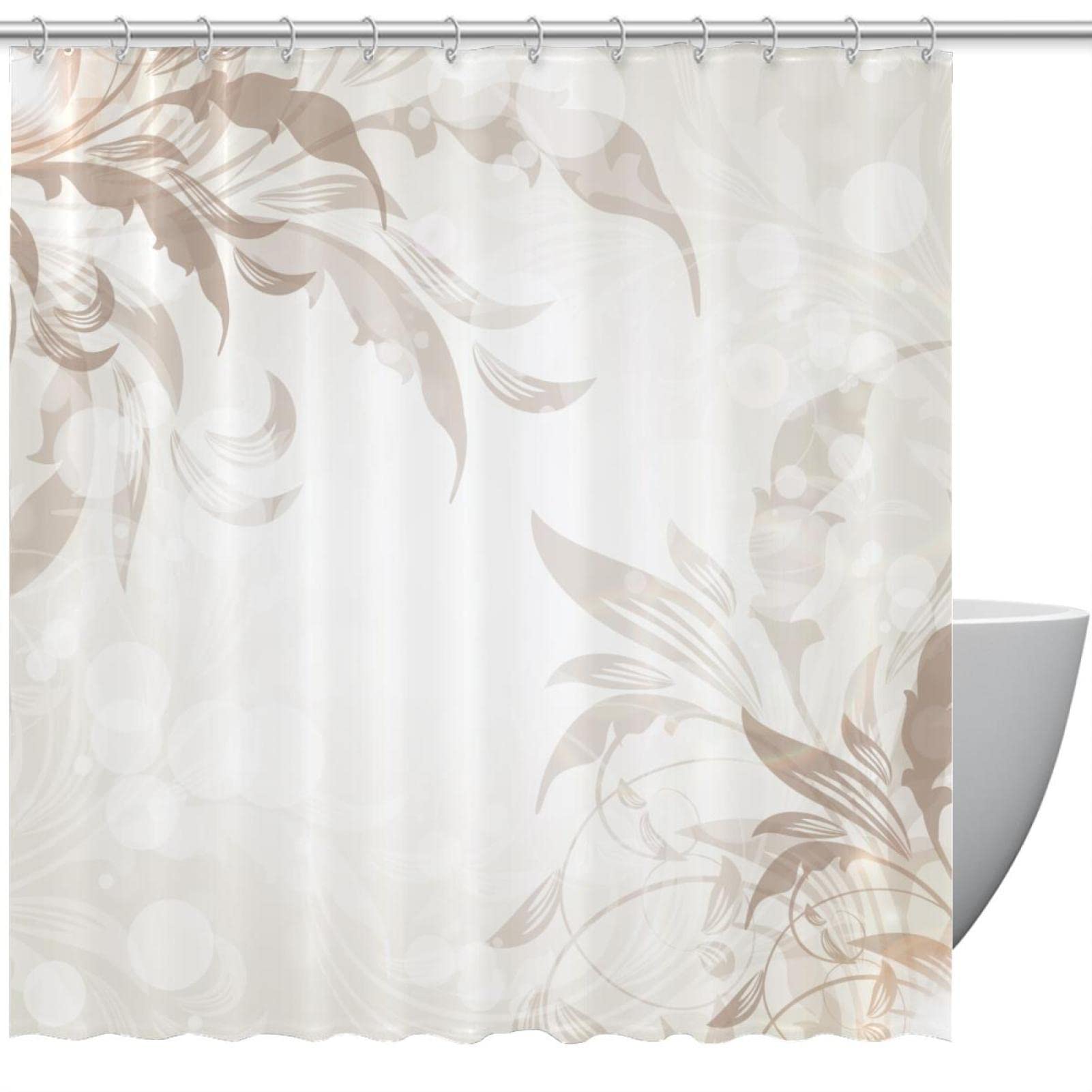 Rideau de douche floral abstrait pour égayer la décoration de la salle de bain des enfants